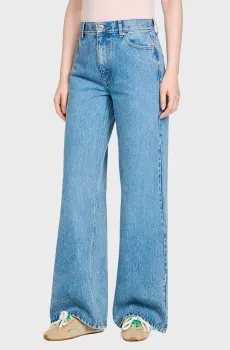 Женские голубые джинсы Голубой 40 Sandro SFPJE00820_Blue Jean