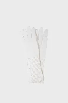 Женские белые кашемировые перчатки Белый ONESIZE MARC&ANDRE JA17-U011-ECR