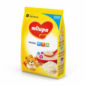 Детская быстрорастворимая молочная каша Milupa рисовая, от 4 месяцев, 210 г Детская быстрорастворимая молочная каша Milupa рисовая, от 4 месяцев, 210 г