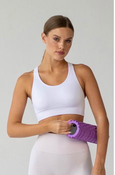 Бесшовный спортивный топ женский Flexit Flex Top Free, White-White, размер S/M