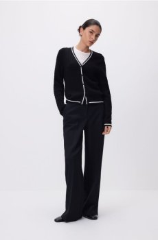 Reserved - Кардиган з високим вмістом текстурованої віскози - чорний - 628HO-99X