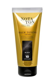 Тонирующий бальзам для волос Notaton New Life Balm Toning с био-золотом, 10 Черный, 150 мл