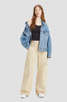 Женские бежевые джинсы Baggy Cargo Бежевый 24-32 Levi’s® A6077;0009