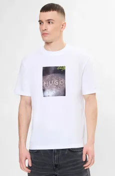 Мужская белая футболка Белый L HUGO 50554319;100