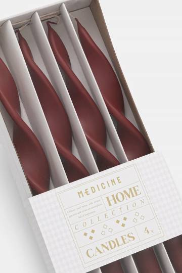 Декоративная свеча Medicine 4 шт цвет бордовый