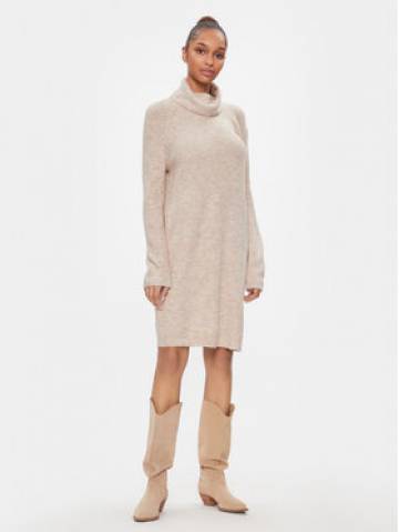ONLY Трикотажна сукня 15306945 Бежевий Relaxed Fit ONLY Трикотажна сукня 15306945 Бежевий Relaxed Fit
