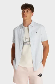 Мужская голубая рубашка REG Голубой XL Tommy Jeans DM0DM20894