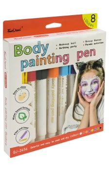 Набор карандашей для аквагрима лица и тела Shantou Jinxing, 8 цветов, от 8 лет (Cel-2502)
