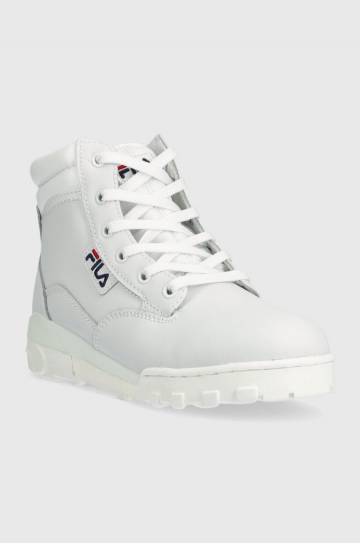 Кожаные полусапоги Fila Grunge Ii L цвет белый на платформе Кожаные полусапоги Fila Grunge Ii L цвет белый на платформе