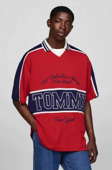 Мужское красное поло TJCU COLOURBLOCK POLO Красный M Tommy Jeans DM0DM19277