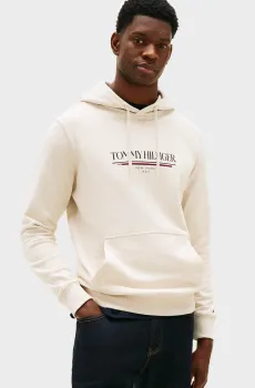 Мужское белое худи BRAND LOVE HILFIGER Белый L Tommy Hilfiger MW0MW40534