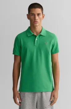 Мужское зеленое поло ORIGINAL PIQUE SS RUGGER Зеленый S Gant 2201