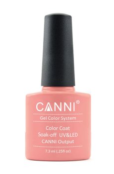 Уценка! Гель-лак для ногтей Canni Gel Color System Color Coat Soak-off UV&LED 045 Оранжево-коралловый, 7.3 мл