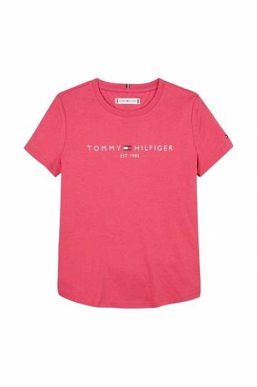 Детская хлопковая футболка Tommy Hilfiger цвет розовый KG0KG05242 Детская хлопковая футболка Tommy Hilfiger цвет розовый KG0KG05242