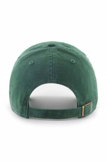 Хлопковая кепка 47 brand MLB Oakland Athletics цвет зелёный с аппликацией BCPTN-DBLUN18GWS-DG08 Хлопковая кепка 47 brand MLB Oakland Athletics цвет зелёный с аппликацией BCPTN-DBLUN18GWS-DG08