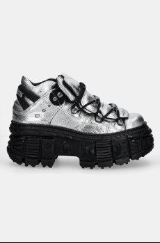 Кожаные ботинки New Rock Floater Plata, Tank Casco Negro Sin