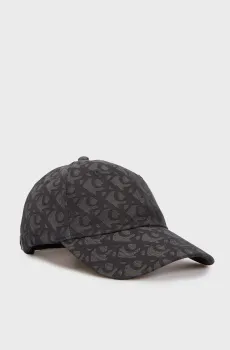 Женская черная кепка с узором AOP 6 Черный ONESIZE Calvin Klein LV04K5058G