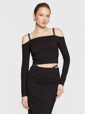 Calvin Klein Jeans Блузка J20J220294 Чорний Cropped Fit Calvin Klein Jeans Блузка J20J220294 Чорний Cropped Fit