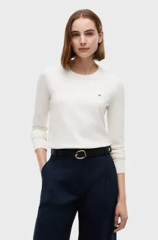 Женский белый джемпер JERSEY Белый M Tommy Hilfiger WW0WW44984