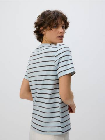 Reserved - Футболка regular fit з мерсеризованої бавовни - світло-блакитний - 2292T-50X Reserved - Футболка regular fit з мерсеризованої бавовни - світло-блакитний - 2292T-50X