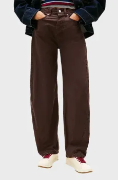 Женские коричневые джинсы ELLA MID RISE BARREL Коричневый 28-32 Tommy Jeans DW0DW22073