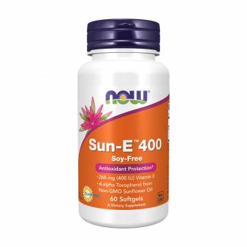 Bитaмин E NOW foods Sun-E 400 МЕ, 268 мг, 60 гелевых капсул Bитaмин E NOW foods Sun-E 400 МЕ, 268 мг, 60 гелевых капсул