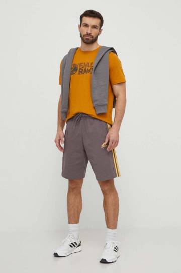 Футболка Fjallraven Lush Logo T-shirt мужская цвет жёлтый с принтом F12600219 Футболка Fjallraven Lush Logo T-shirt мужская цвет жёлтый с принтом F12600219