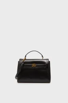 Женская черная кожаная сумка handle Черный ONESIZE Karl Lagerfeld A4W30099