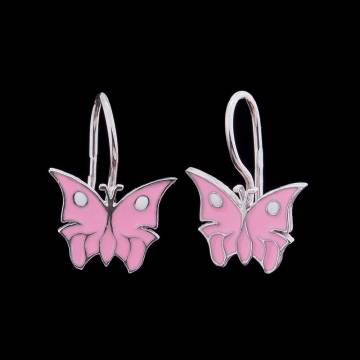 Серьги детские "Бабочки" (эмаль) 121783р Серьги детские "Бабочки" (эмаль) 121783р