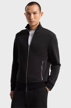 Мужская черная спортивная кофта DRESSY FULL ZIP MOCK Черный S Michael Kors CF4528H5MF