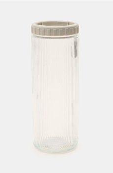 Рифлена банка для продуктів з кришкою - білий