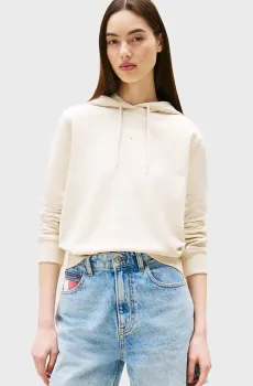 Женское бежевое худи REG ESS LOGO Бежевый XS Tommy Jeans DW0DW20943