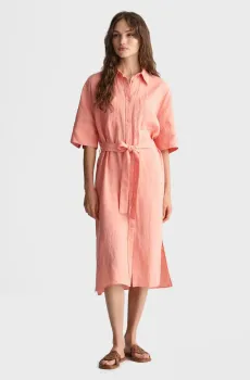 Женское коралловое льняное платье Коралловый 36 Gant 4503319