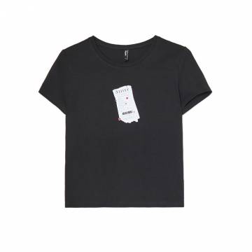 Cropp - Чорна футболка з принтом - чорний Cropp - Чорна футболка з принтом - чорний