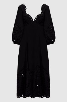 Черное платье миди Corbin