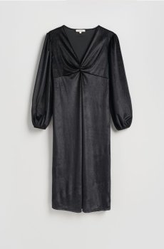 Reserved - Сукня максі з драпіруванням - чорний - 370HZ-99X