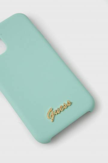 Чехол на телефон Guess цвет бирюзовый Чехол на телефон Guess цвет бирюзовый