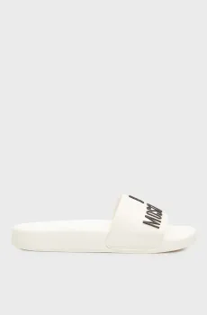 Женские белые слайдеры Белый 38 Love Moschino JA28052G1OI14100