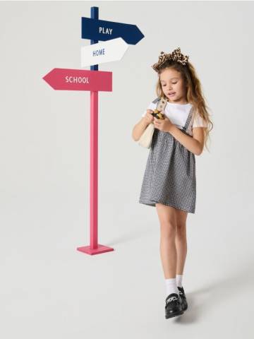 Двокомпонентна сукня в клітинку - різнобарвний