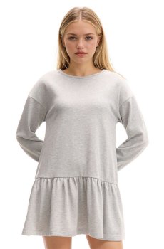 Cropp - Мінісукня із довгими рукавами - light grey