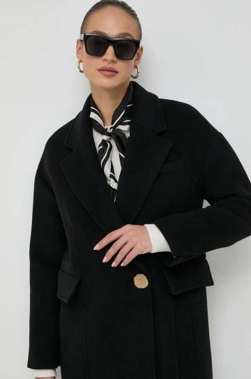 Шерстяное пальто Beatrice B цвет чёрный переходное oversize Шерстяное пальто Beatrice B цвет чёрный переходное oversize