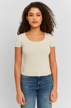 Женская бежевая футболка Бежевый XXS Tally Weijl STSCOORIONS