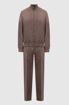 Коричневый спортивный костюм из шерсти