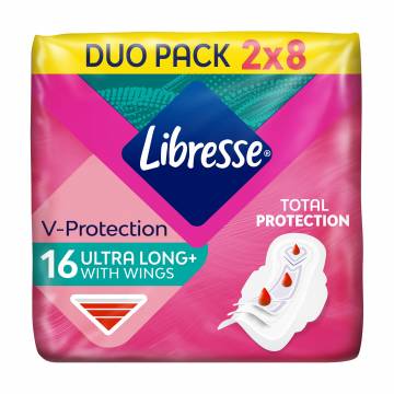 Прокладки гигиенические Libresse Ultra Long удлиненные, 16 шт Прокладки гигиенические Libresse Ultra Long удлиненные, 16 шт