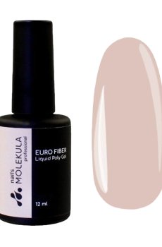 Моделирующий гель для ногтей Nails Molekula Professional Euro Fiber Liquid Poly Gel FG1206 Beige Powder, 12 мл