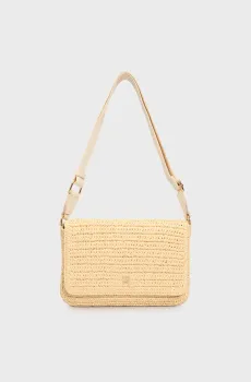 Женская бежевая сумка TH SPRING LOGO CONV CROSSOVER Бежевый ONESIZE Tommy Hilfiger AW0AW17224