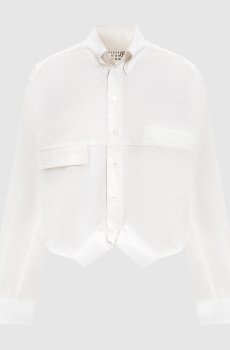 Белая рубашка зеркальной конструкции