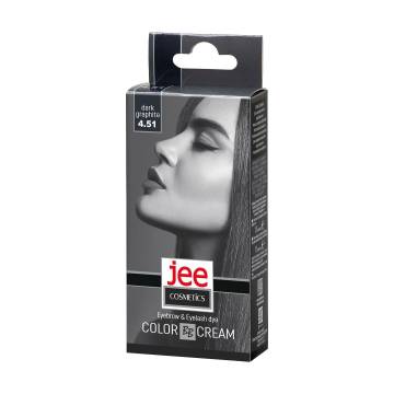 Крем-краска для бровей и ресниц Jee Cosmetics Eyebrow & Eyelash Dye Color Cream 4.51 Темно-графитовый, 15 мл Крем-краска для бровей и ресниц Jee Cosmetics Eyebrow & Eyelash Dye Color Cream 4.51 Темно-графитовый, 15 мл