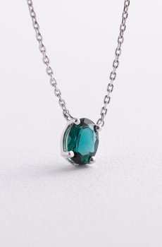 Серебряное колье с кварцом 8188р-QGR
