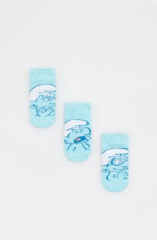 Reserved - Шкарпетки The Smurfs, 3 пари - світло-блакитний - 9863T-50X